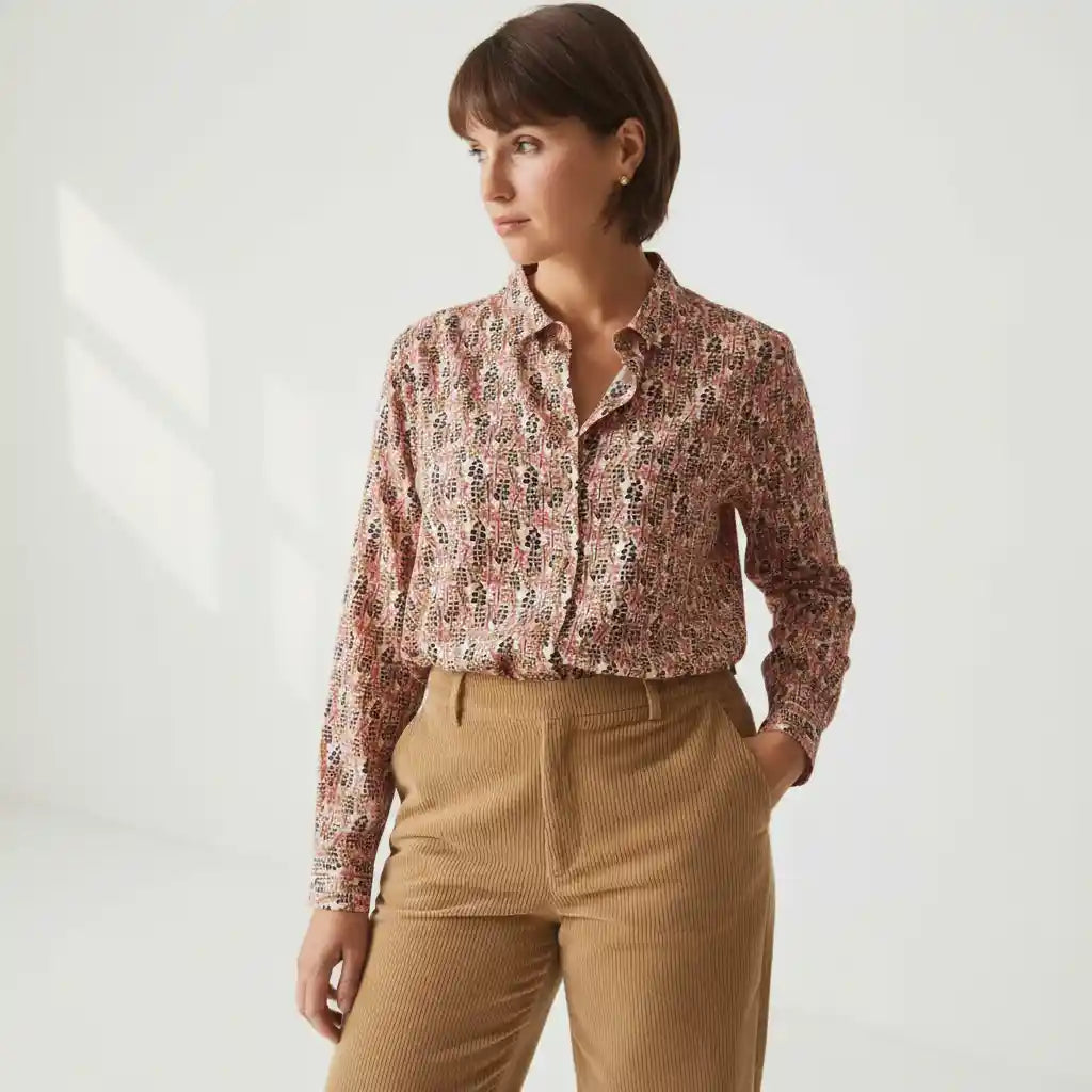 Pantaloni Donna di Velluto Camel