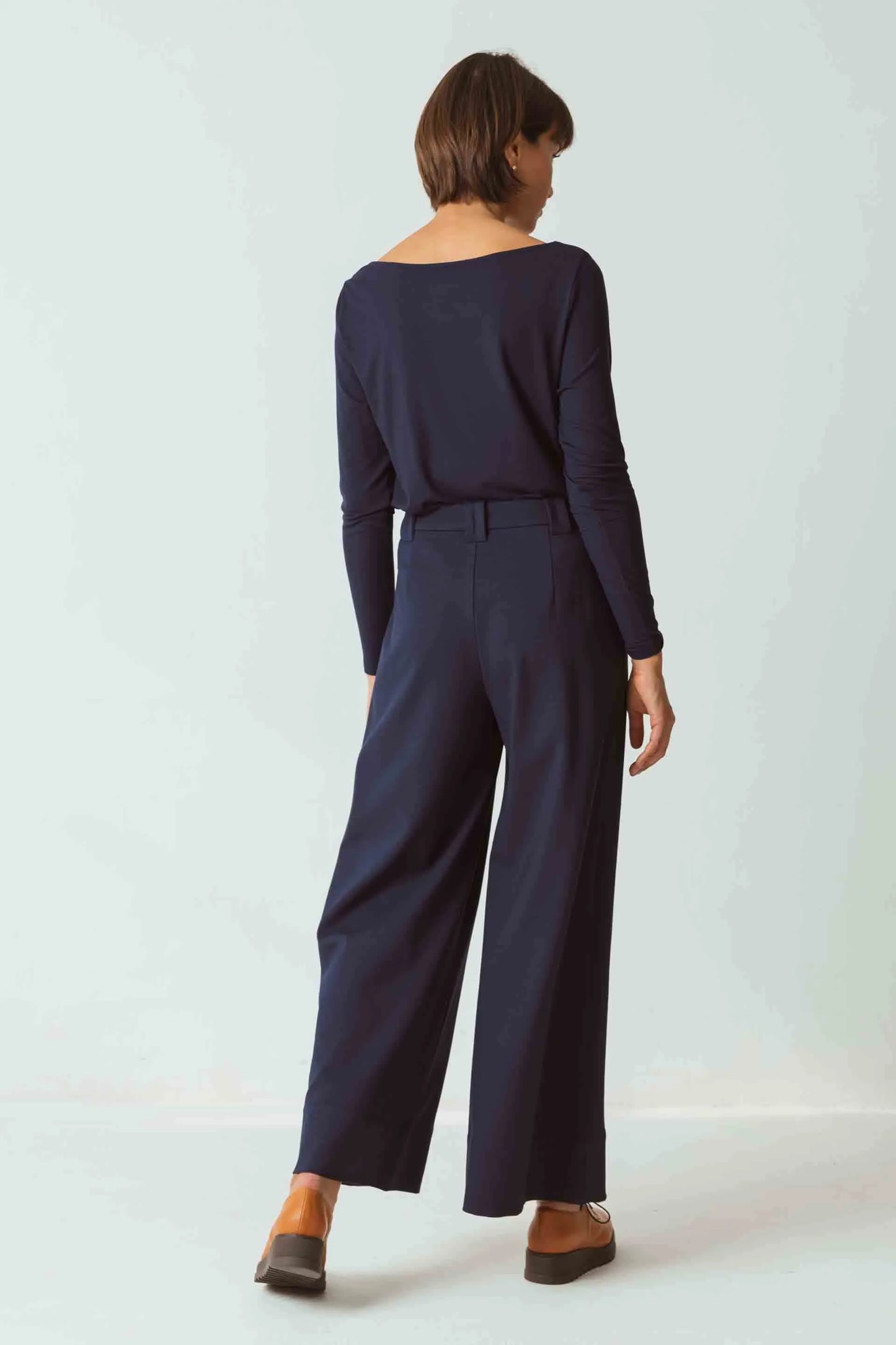 SKFK pantalone donna bio modello palazzo in TENCEL