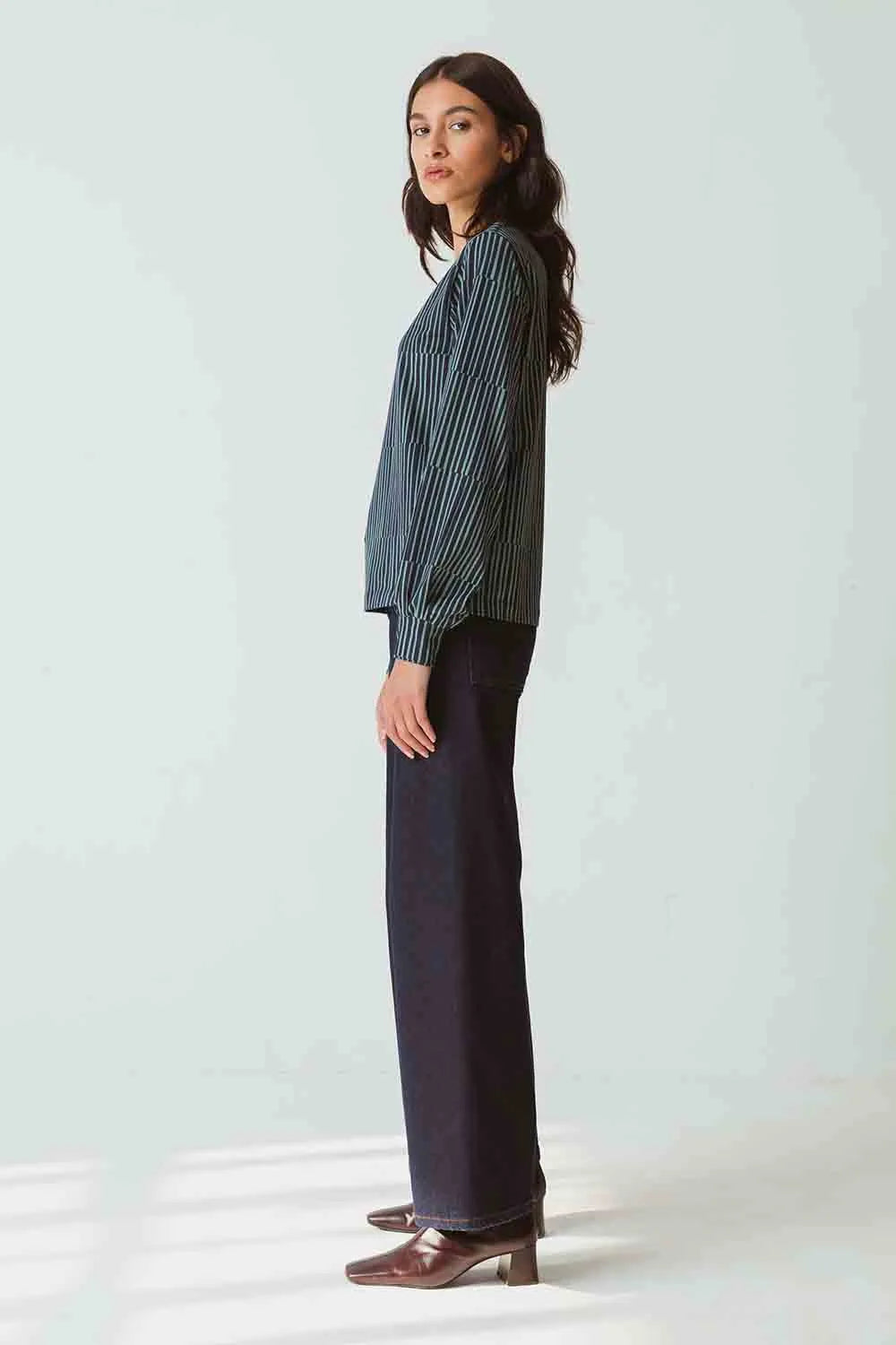 Skfk Maglia donna bio a manica lunga realizzata in cotone organico