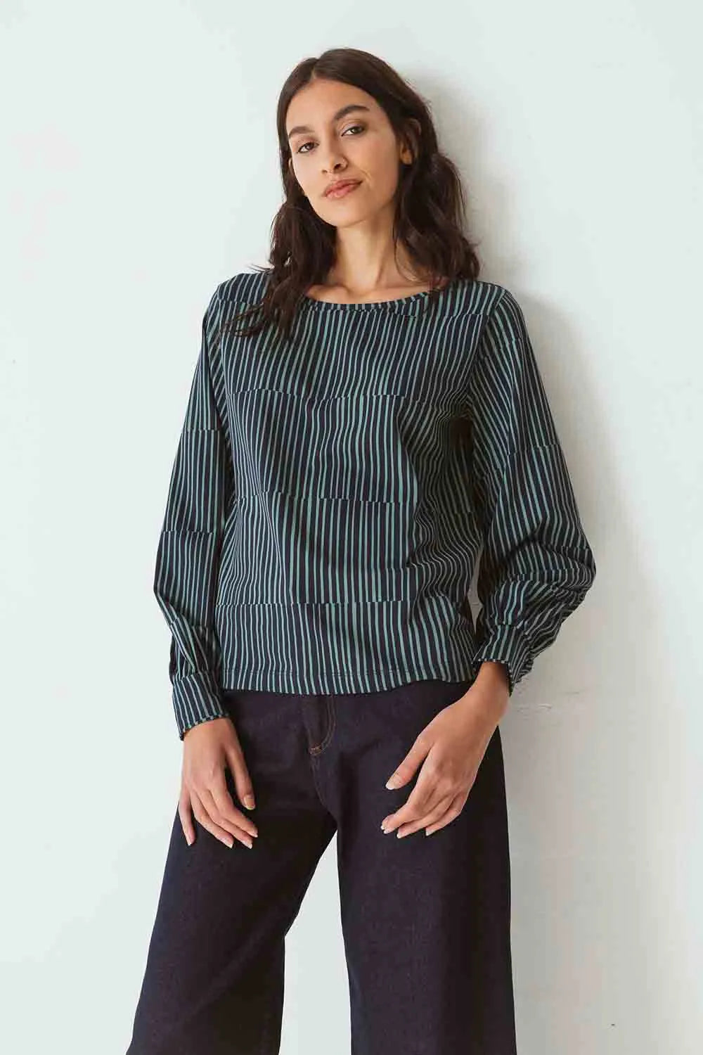 Skfk Maglia donna bio a manica lunga realizzata in cotone organico