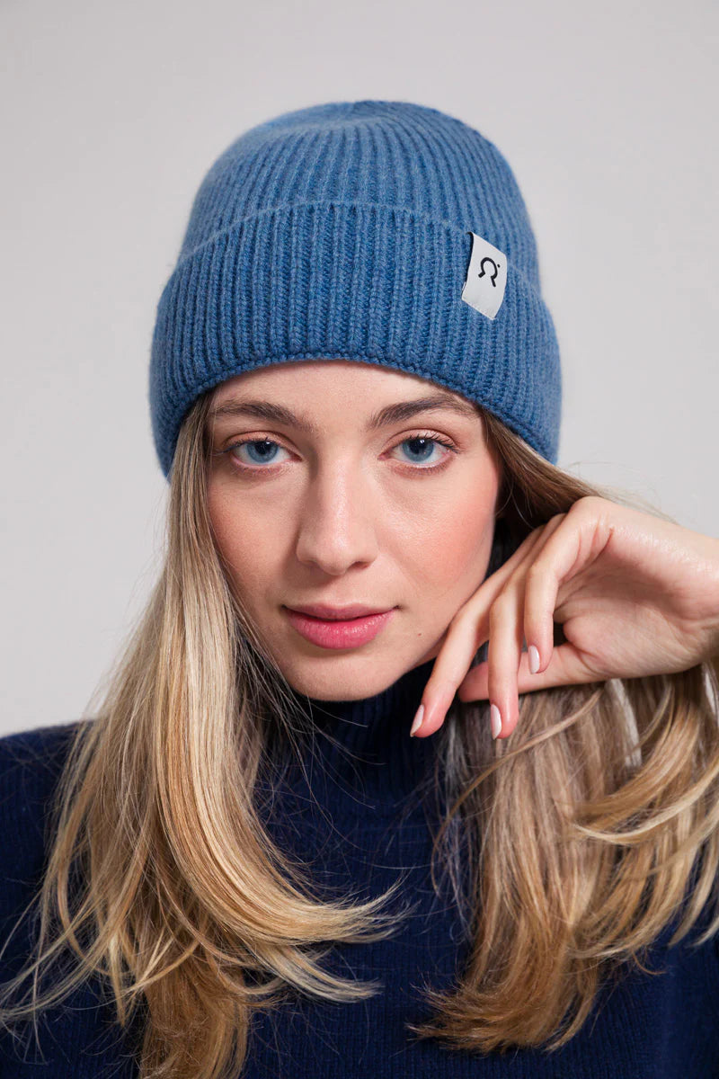 Cappello in Cashmere Rigenerato | Blu Donna