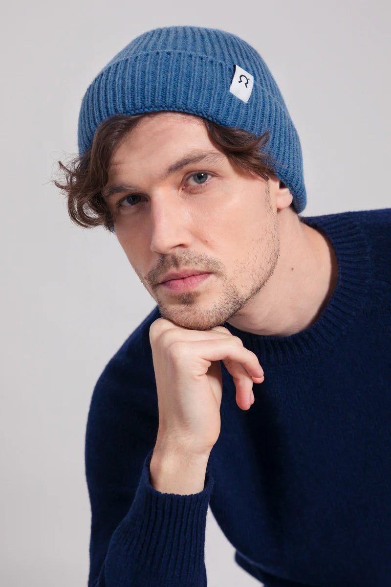 Cappello in Cashmere Rigenerato | Blu Uomo