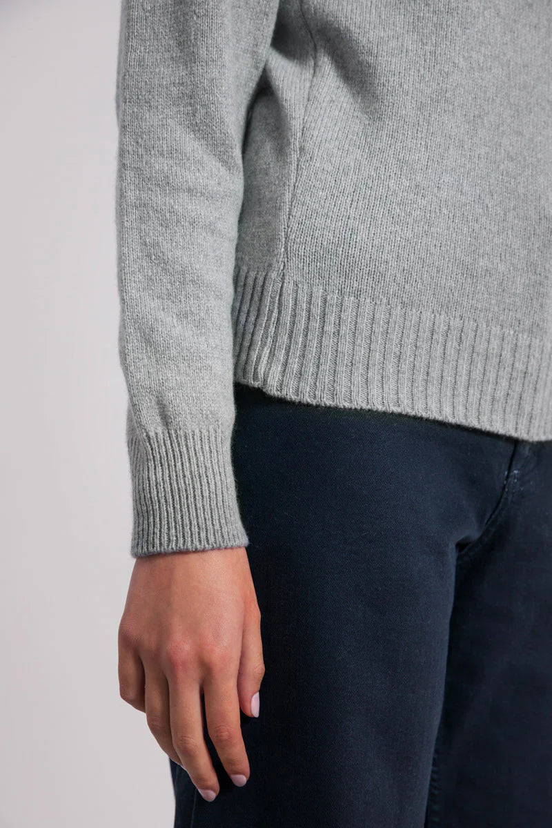 Maglia Donna Cashmere Rigenerato Collo alto | Grigio