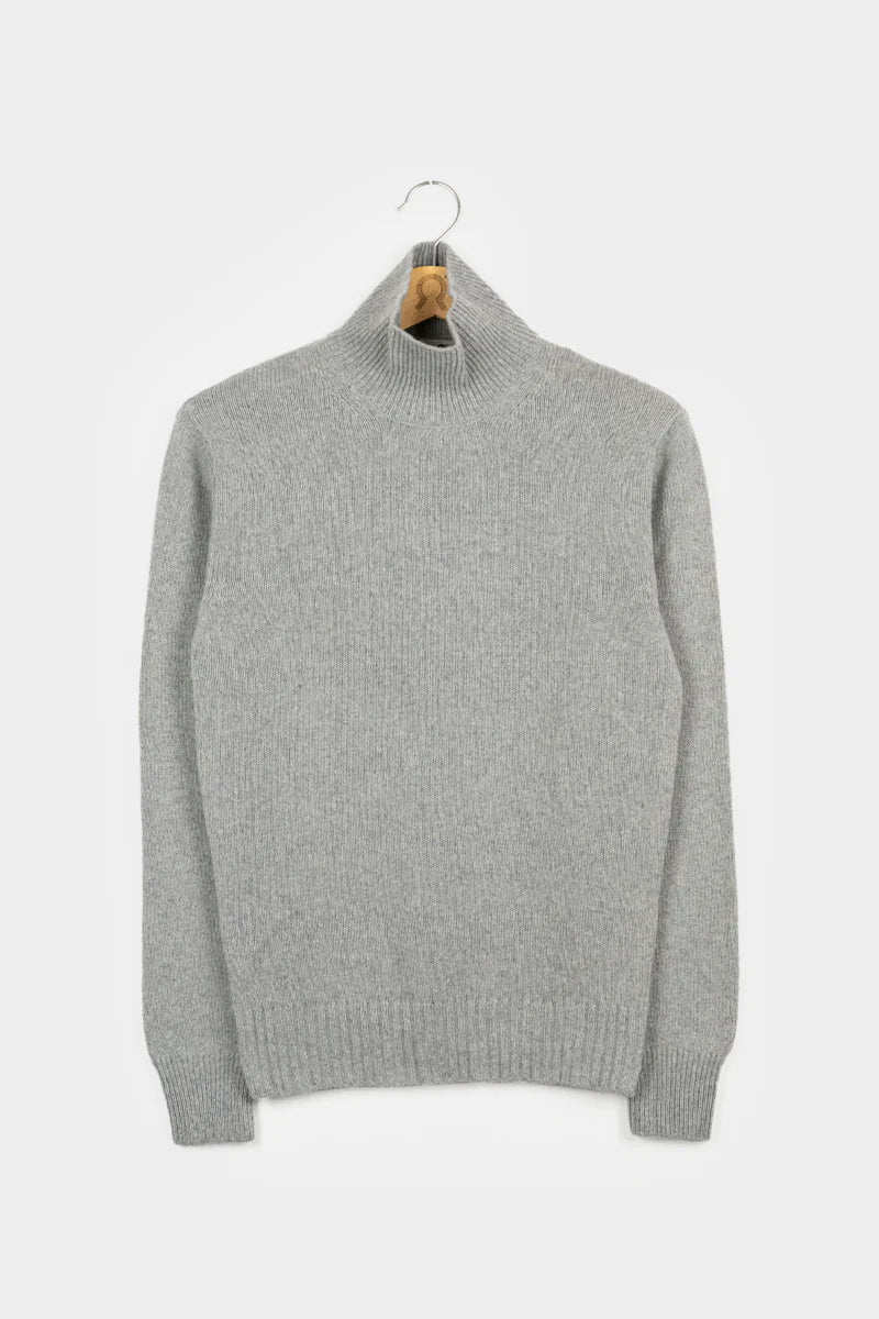 Maglia Donna Cashmere Rigenerato Collo alto | Grigio