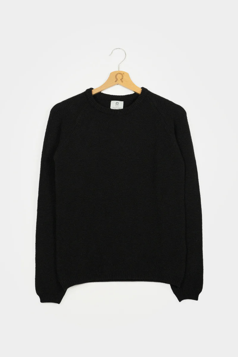 Maglia Donna Cashmere rigenerato Rifò girocollo | Nero