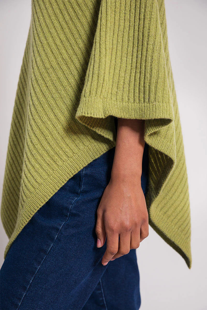 Poncho Donna Cashmere Rigenerato | Verde