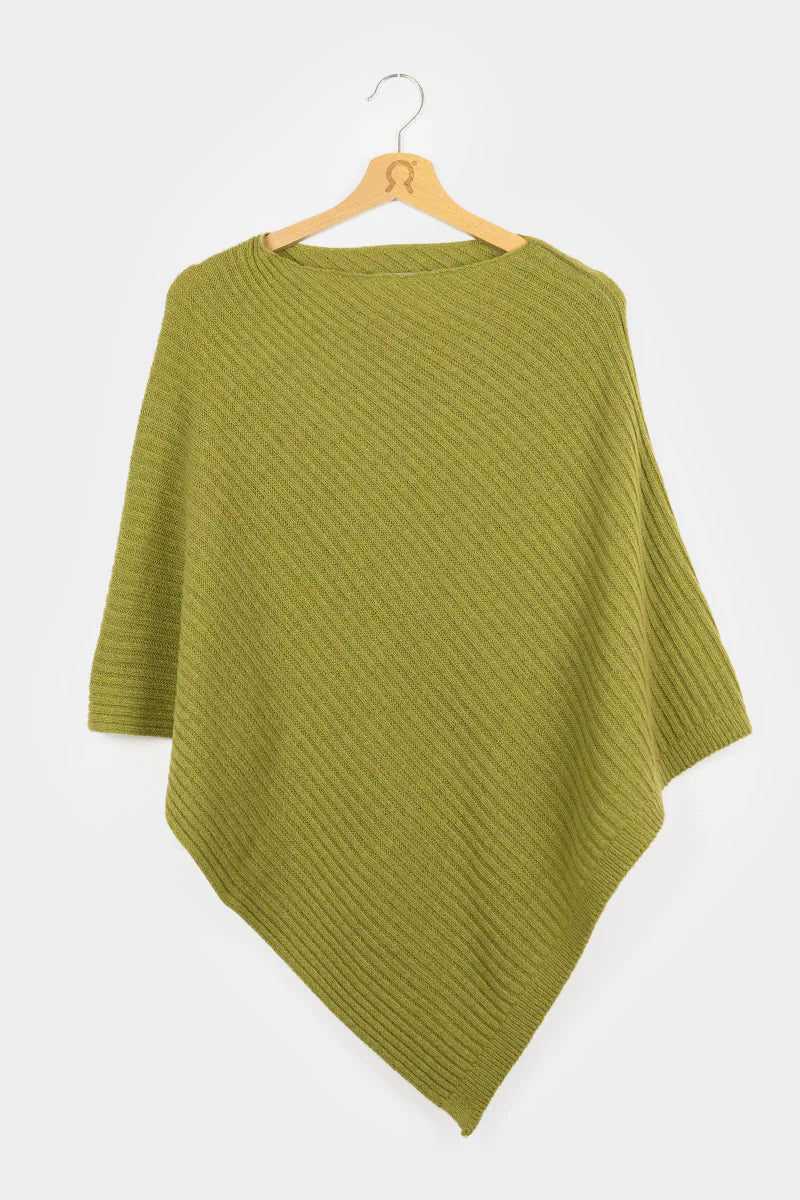 Poncho Donna Cashmere Rigenerato | Verde