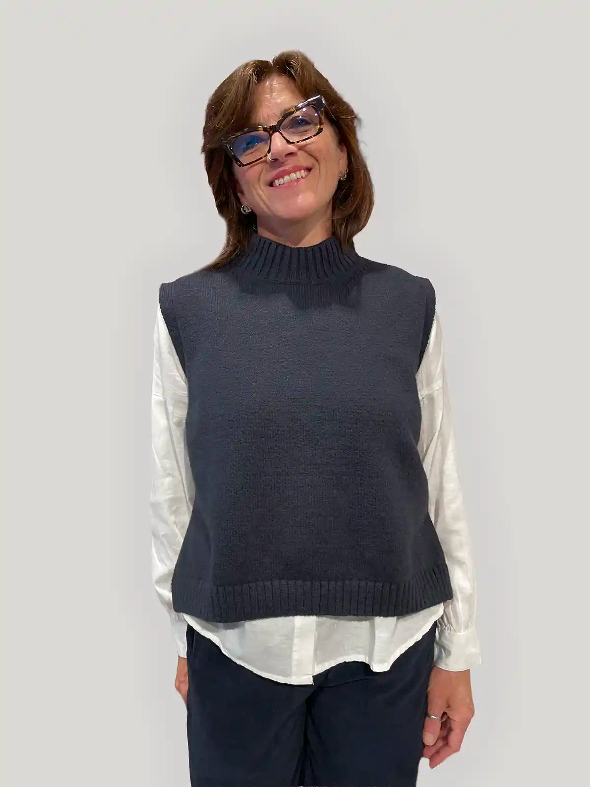 Gilet in Cotone Biologico GOTS – Blu Notte