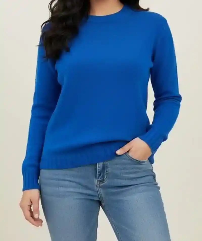 Maglione Girocollo - Blu elettrico