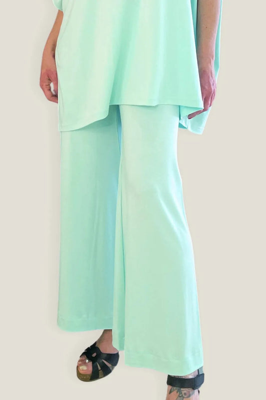 Abbigliamento Naturale - Pantalone Donna in Viscosa di Bamboo - Green Mint