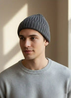 Cappello Uomo in cashmere grigio scuro