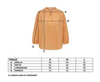 Blusa di cotone righe arancio terracotta