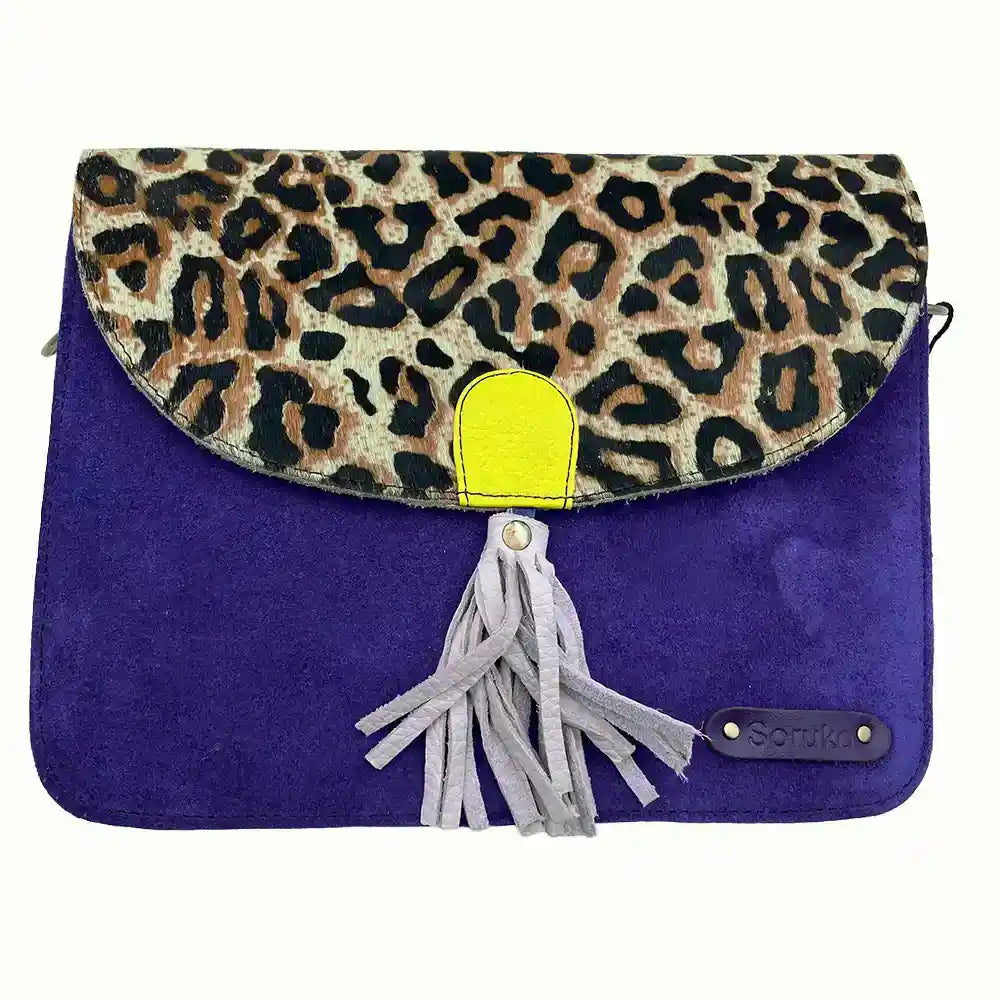 Borsa donna in pelle scamosciata con tracolla regolabile