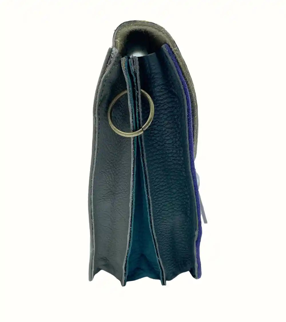 Borsa donna in pelle scamosciata con tracolla regolabile