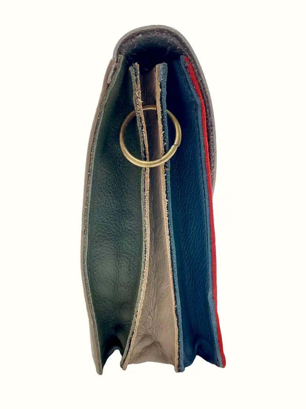 Borsa rossa in pelle scamosciata