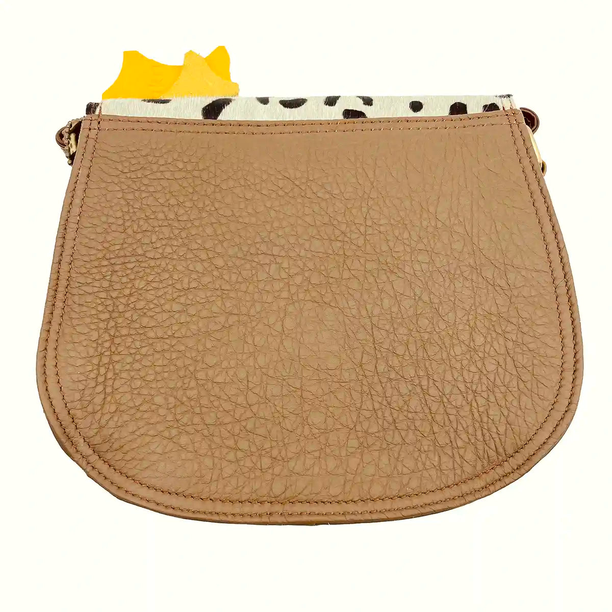 Borsetta in Pelle liscia e Cavallino Animalier