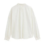 Retro camicia bianca cotone biologico GOTS