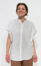 amicia donna cotone bianco jacquard tono su tono