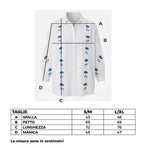 Camicia cotone bianca ricami floreali blu