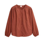 Camicia Donna Rosso Mattone