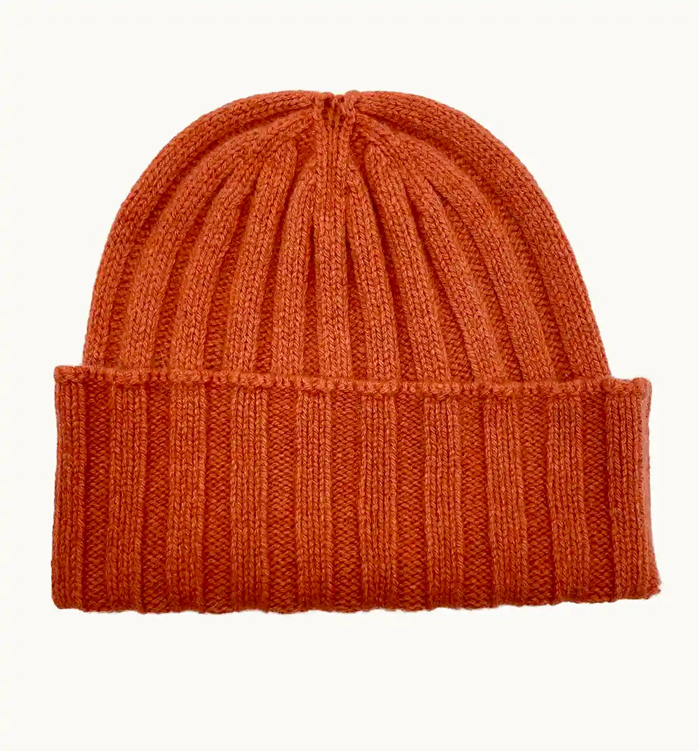 Cappello in cashmere arancione