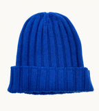 Cappello in cashmere blu elettrico