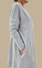Cardigan Donna lungo Grigio