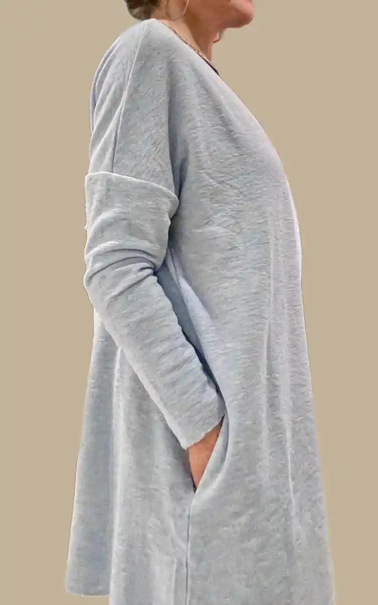 Cardigan Donna lungo Grigio