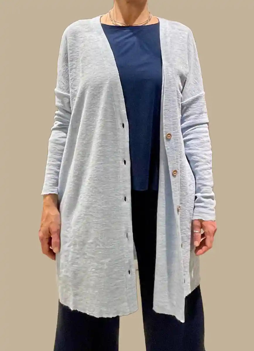 Cardigan Donna lungo Grigio