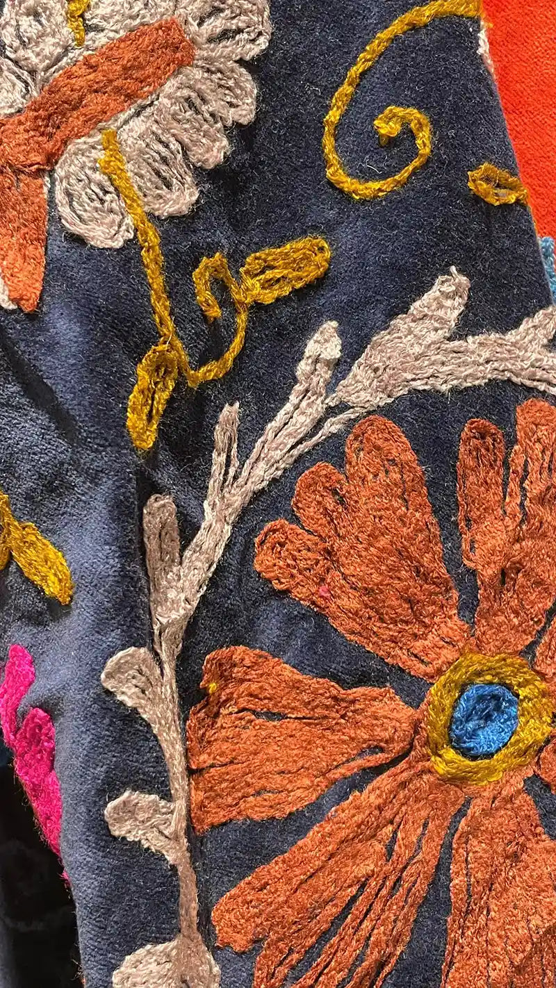 Giacca Donna Suzani in Velluto Blu