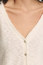 Cardigan corto dettaglio scollo v