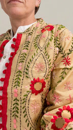 Giacca Phulkari 'Red passion'