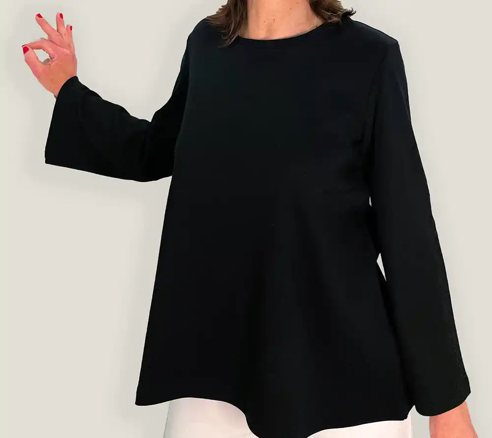 Blusa Donna in Cotone Organico con manica a campana