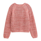 Maglioncino cotone biologico traforato rosa antico vista posteriore