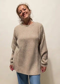 Maxipull cashmere rigenerato beige 