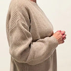 Maglione Maxipull in Cashmere Rigenerato - Beige