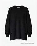 Maxipull in Cashmere Rigenerato - Nero