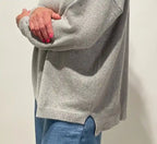 Maglione Donna Girocollo in Cashmere Rigenerato – Grigio Perla