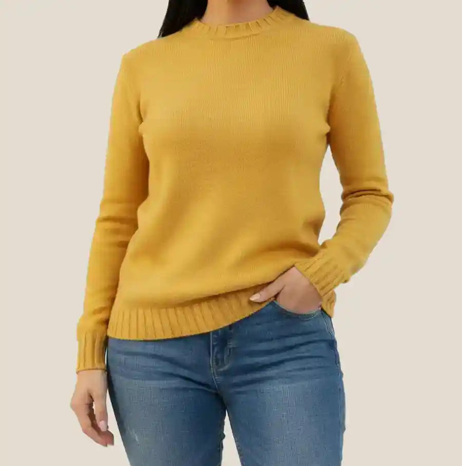 Maglione Girocollo - Ocra