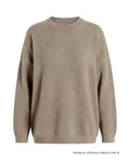 Maglione Oversize Girocollo in Cashmere Rigenerato - Beige