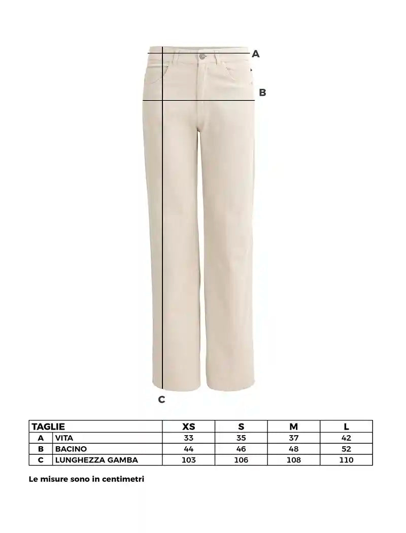 Pantalone Slim in Velluto Beige