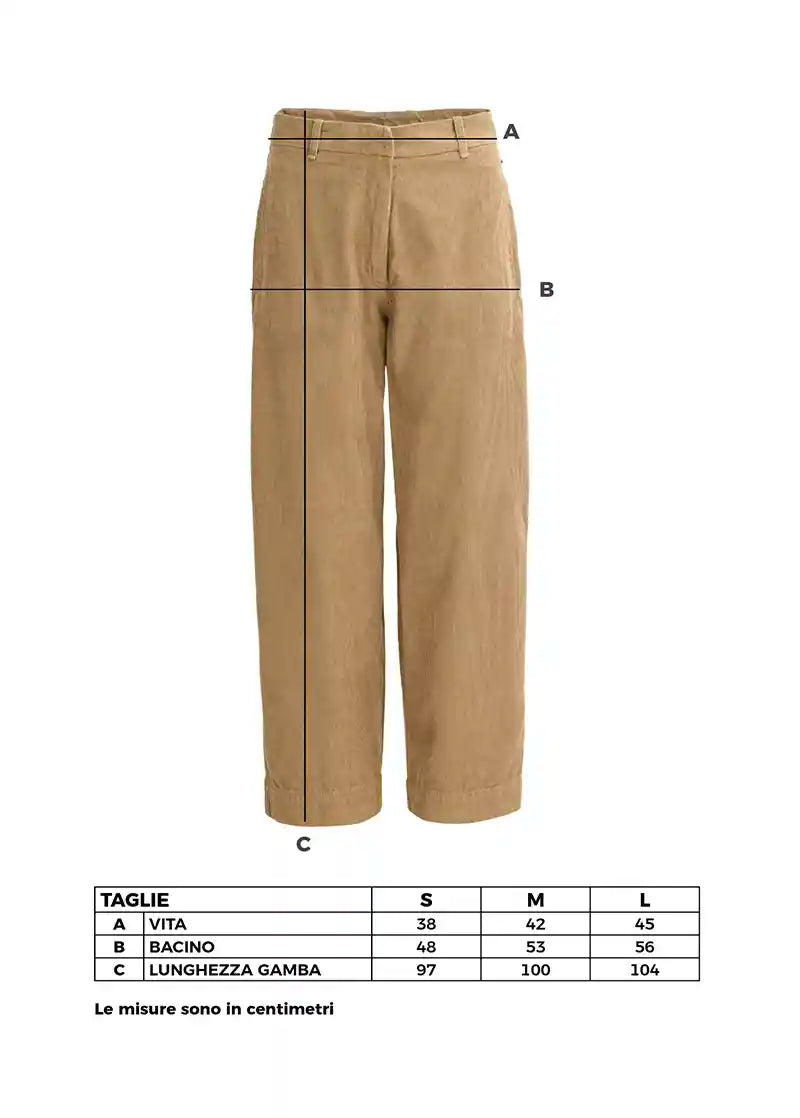 Pantalone Donna di Velluto Camel