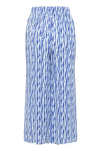 Pantalone culotte viscosa ECOVERO fantasia batik blu vista posteriore
