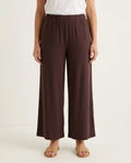 Pantalone a gamba larga color borgogna