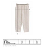 Pantalone gamba dritta lino naturale sabbia