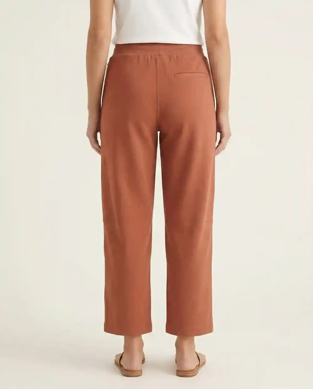 Pantalone donna morbido cotone biologico elastico vita 