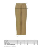 Pantalone donna in lino color senape