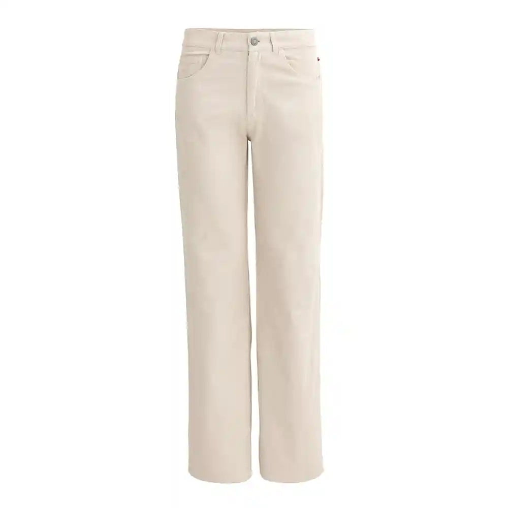 Pantalone Slim in Velluto Beige