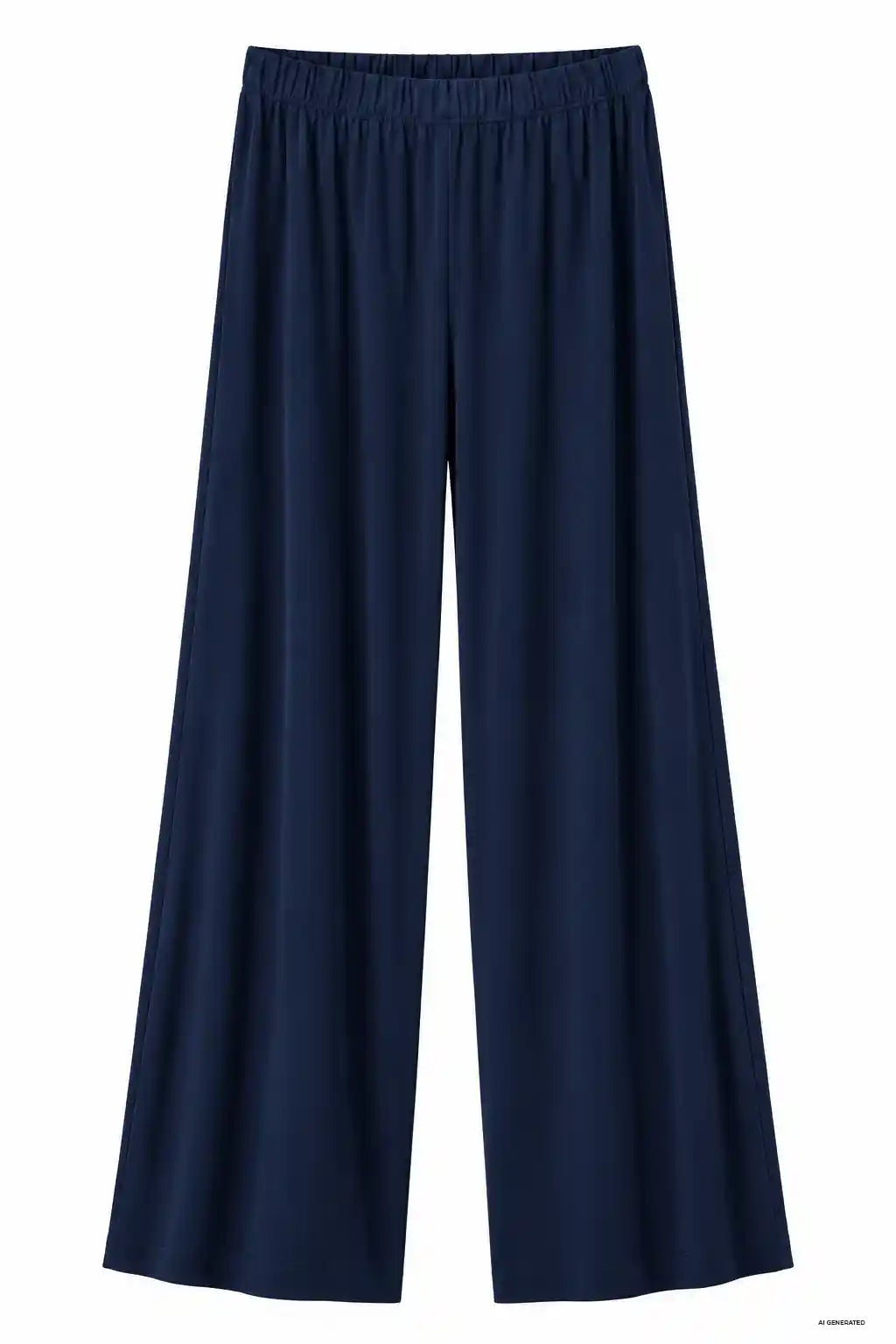 Pantaloni Donna Lunghi in Viscosa di Bamboo – Blu Navy