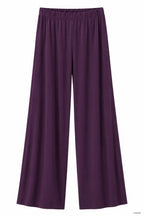 Pantaloni Donna Lunghi in Viscosa di Bamboo – Viola Melanzana